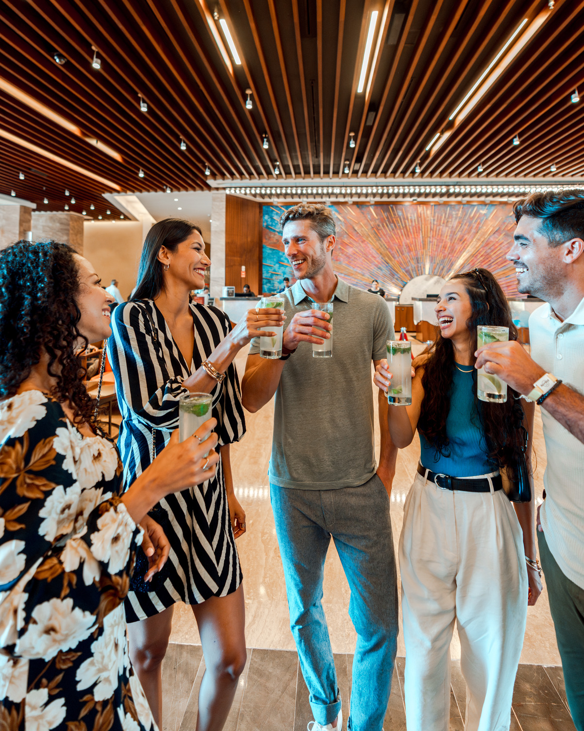Gathering for cocktails at Hard Rock Hotel Los Cabos.